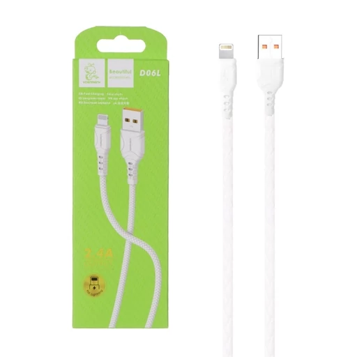 کابل شارژ فست آیفون DENMEN مدل D06L (لایتنینگ)
